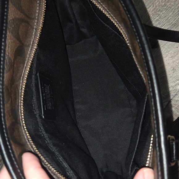 2016 Coach  F58294 Signature Zip Top Brown Black Tote Bag/shoulder bag NWOT - Picture 10 of 11